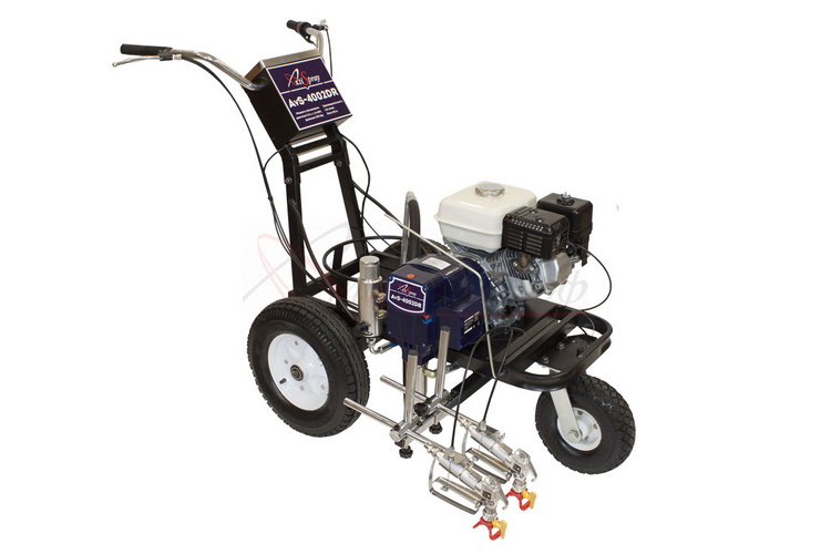 Разметочная машина AktiSpray AvS-4002DR, комплект на 2 пистолета 4,0 л/мин, 230 бар, бензин