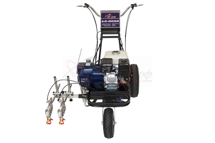 Разметочная машина AktiSpray AvS-4002DR, комплект на 2 пистолета 4,0 л/мин, 230 бар, бензин